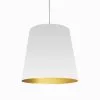 Dainolite Oversized Drum Pendant Light - 1-Light - 26-in X 26-in - White/Gold -Dainolite Shop 330631146 MainImage 001