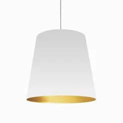 Dainolite Oversized Drum Pendant Light - 1-Light - 26-in X 26-in - White/Gold -Dainolite Shop 330631146 MainImage frCA
