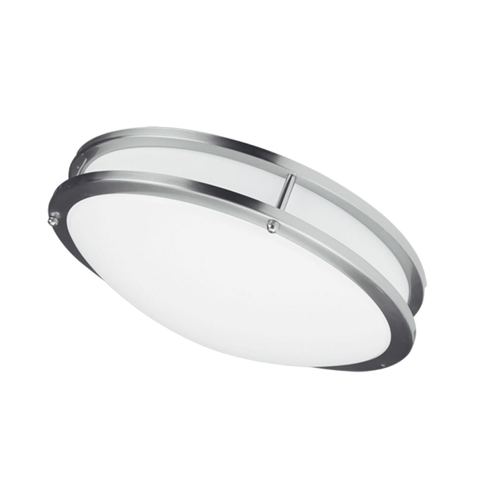 Dainolite Flush Mount Light - 1-LED Light - 16-in X 4.25-in - Satin Chrome 3 Dainolite Flush Mount Light - 1-LED Light - 16-in X 4.25-in - Satin Chrome