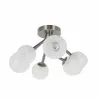 Dainolite Tanglewood Semi-Flush Mount Light - 6-Light - Chrome With Frosted Glass