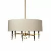 Dainolite Langford Pendant Light - 6-Light - 32-in X 17-in - Vintage Bronze/Beige