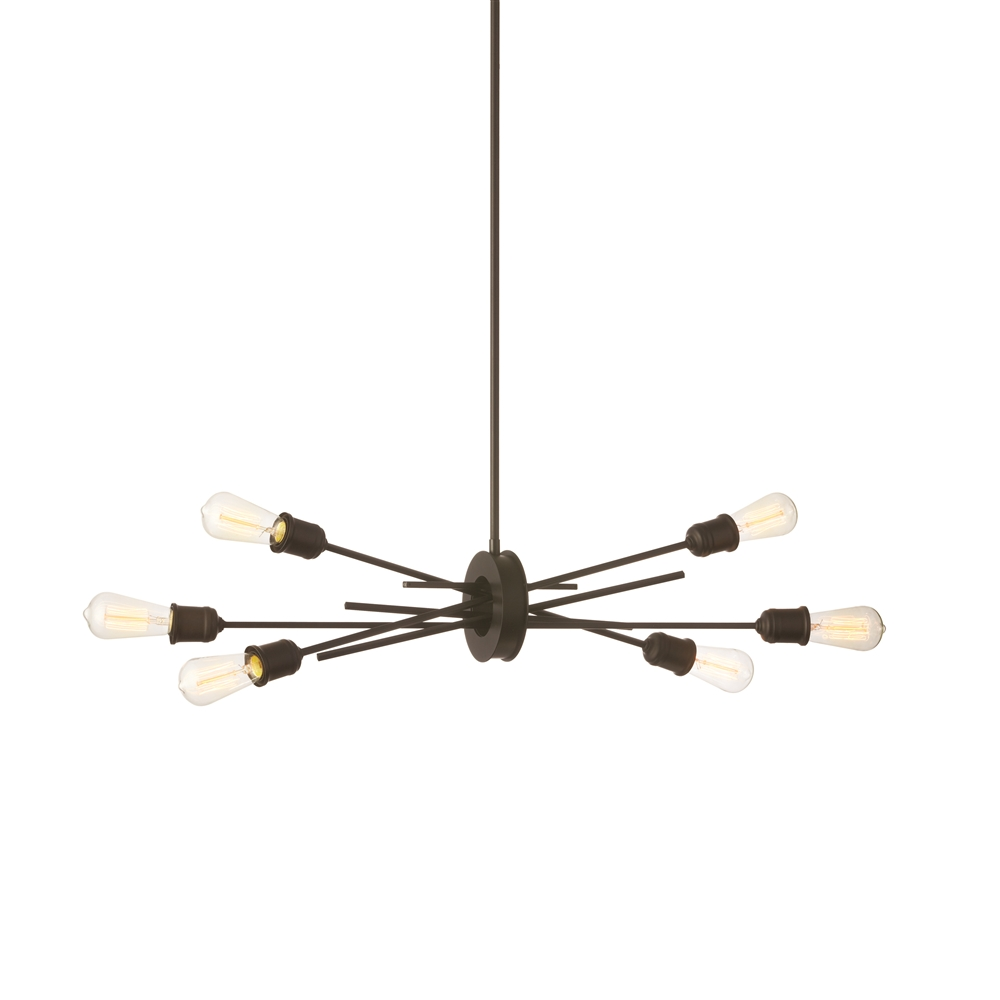 Dainolite Nebraska Pendant Light - 6-Light - 16-in X 16-in - Espresso 3 Dainolite Nebraska Pendant Light - 6-Light - 16-in X 16-in - Espresso
