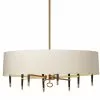 Dainolite Langford Pendant Light - 8-Light - 45-in X 17-in - Vintage Bronze/Beige