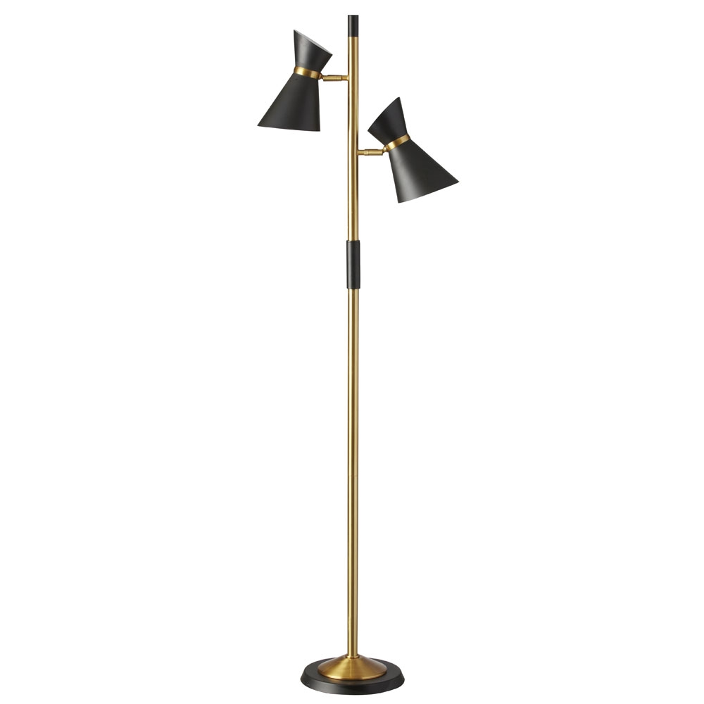 Dainolite Floor Lamp - 2-Light - 62.5-in - Vintage Bronze 3 Dainolite Floor Lamp - 2-Light - 62.5-in - Vintage Bronze