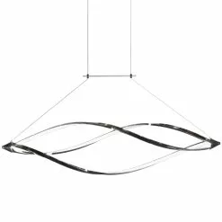 Dainolite Selene Pendant Light - 1-Light - 43-in X 10-in - Polished Chrome