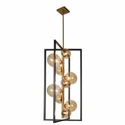 Dainolite Glasglow Pendant Light - 9-Light - 15.75-in X 29.5-in - Matte Black/Vintage Bronze -Dainolite Shop 330719309 MainImage 001