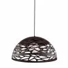 Dainolite Coral Pendant Light - 1-Light - 16-in X 8.75-in - Matte Black