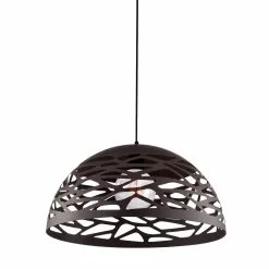 Dainolite Coral Pendant Light - 1-Light - 16-in X 8.75-in - Matte Black