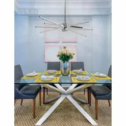 Dainolite Summit Pendant Light - 4-Light - 34-in X 12-in - Polished Chrome -Dainolite Shop 330719464 AlternateImage1