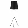 Dainolite Tripod Floor Lamp - 1-Light - Matte Black Frame - Black And Silver Shade