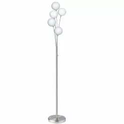 Dainolite Floor Lamp - 5-Light - 70.5 -in - Satin Chrome