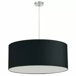 Dainolite Oversized Drum Pendant Light - 1-Light - 28-in X 16.5-in - Black