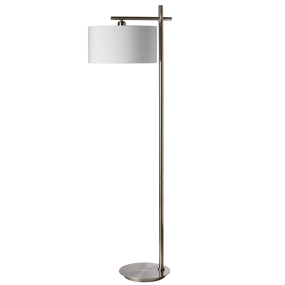 Dainolite Floor Lamp - 1-Light - Satin Chrome 3 Dainolite Floor Lamp - 1-Light - Satin Chrome