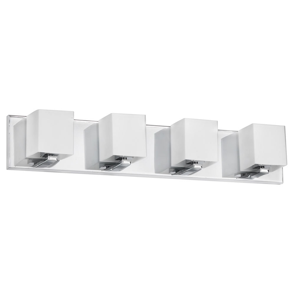 Dainolite Miscellaneous Vanity Light - 4-Light - 26-in - Polished Chrome 4 Dainolite Miscellaneous Vanity Light - 4-Light - 26-in - Polished Chrome - Image 2