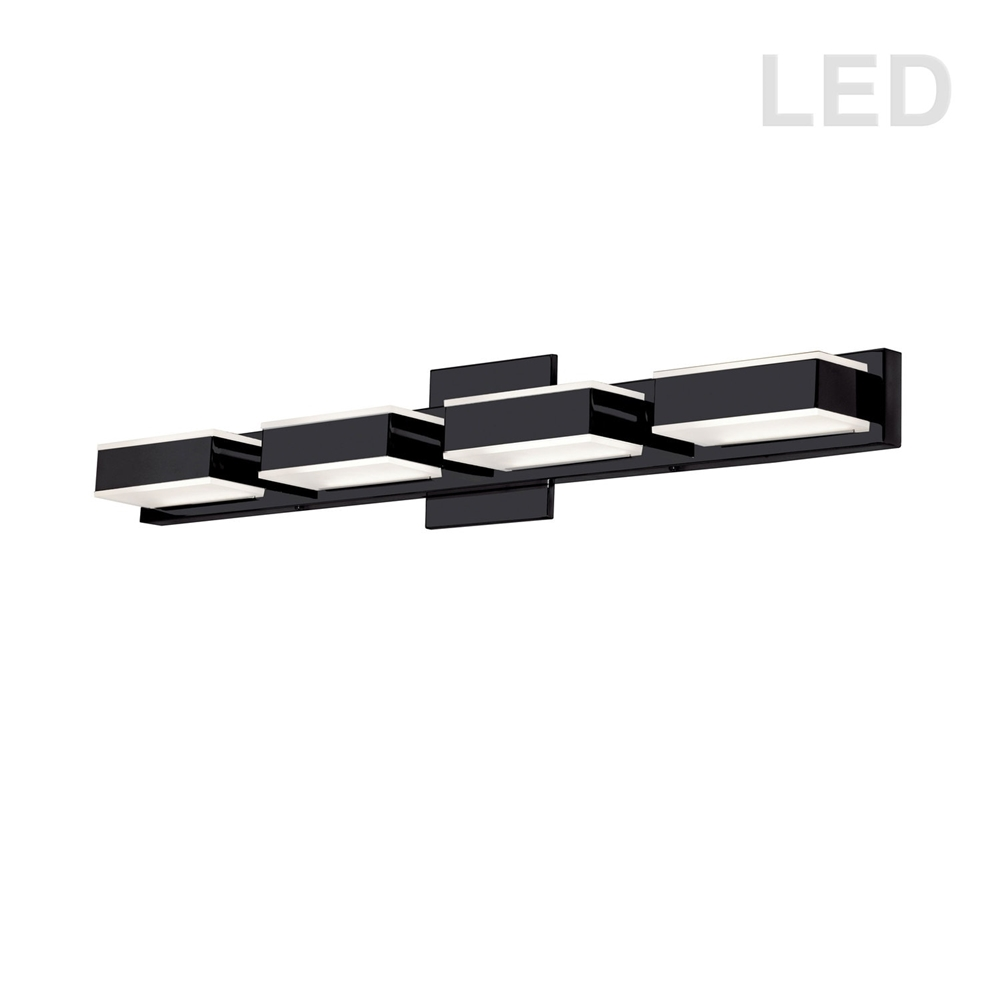 Dainolite Signature LED Vanity Light - 4-Light - 26.7-in - Matte Black 3 Dainolite Signature LED Vanity Light - 4-Light - 26.7-in - Matte Black