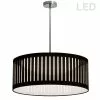 Dainolite Slit Drum Pendant Light - 1-Light - 20-in X 8-in - Black