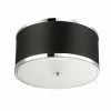 Dainolite Zuri Flush Mount Light - 3-Light - 15-in - Polished Chrome/Black -Dainolite Shop 330721048 MainImage frCA
