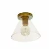 Dainolite Roswell Flush-Mount Light - 1-Light - 9-in X 7.3-in - Aged Brass -Dainolite Shop 330730435 MainImage 001