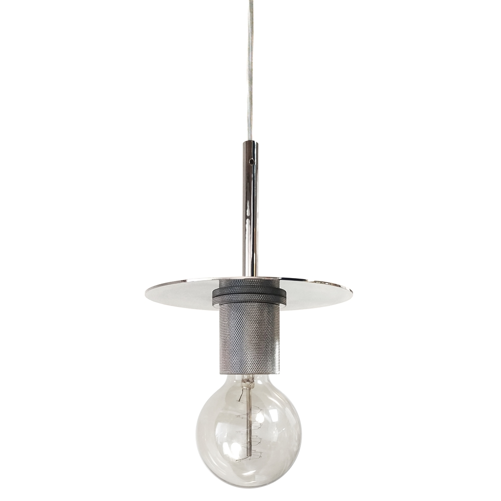 Dainolite Roswell Pendant Light - 1-Light - 8-in X 6.5-in - Polished Chrome 3 Dainolite Roswell Pendant Light - 1-Light - 8-in X 6.5-in - Polished Chrome