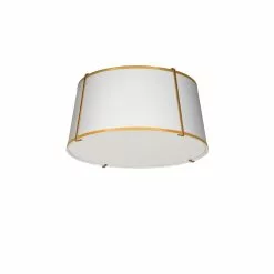 Dainolite Trapezoid Flush-Mount Light - 3-Light - 16-in X 8-in - Gold
