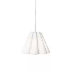 Dainolite Kendra Pendant Light - 1-Light - 19-in X 14.5-in - Polished Chrome/White