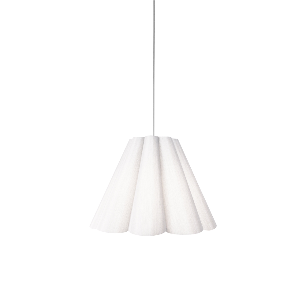 Dainolite Kendra Pendant Light - 1-Light - 19-in X 14.5-in - Polished Chrome/White 3 Dainolite Kendra Pendant Light - 1-Light - 19-in X 14.5-in - Polished Chrome/White