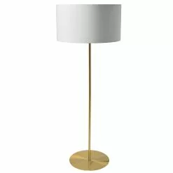 Dainolite Maine Floor Lamp - 1-Light - 61-in - Aged Brass/White
