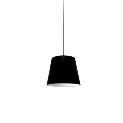 Dainolite Oversized Drum Pendant Light - 1-Light - 10-in X 10-in - Black