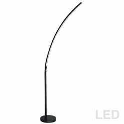 Dainolite Signature Floor Lamp - 1-Light - 70-in - Matte Black