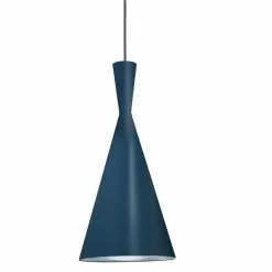 Dainolite Helsinki Pendant Light - 1-Light - 8-in X 15-in - Blue And Silver