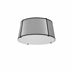 Dainolite Trapezoid Flush-Mount Light - 3-Light - 16-in X 8-in - Grey