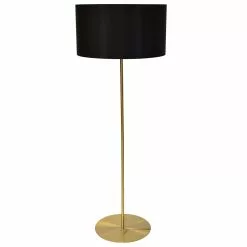 Dainolite Maine Floor Lamp - 1-Light - 61-in - Aged Brass/Black