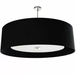 Dainolite Helena Pendant Light - 4-Light - 30-in X 20-in - Polished Chrome/Black
