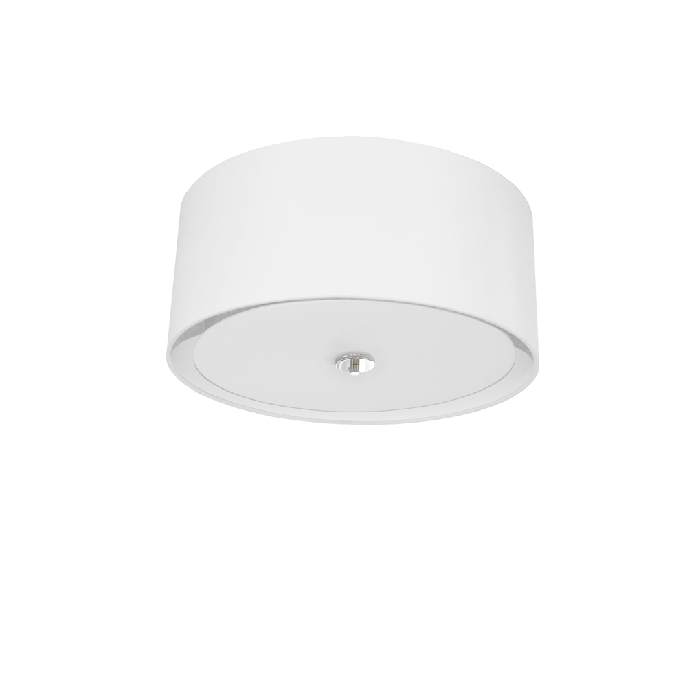 Dainolite Helena Flush-Mount Light - 3-Light - 16-in X 7-in - White 3 Dainolite Helena Flush-Mount Light - 3-Light - 16-in X 7-in - White
