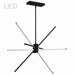 Dainolite Summit Pendant Light - 4-Light - 28-in X 28-in - Matte Black
