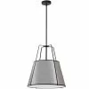 Dainolite Trapezoid Pendant Light - 1-Light - 18-in X 19.5-in - Matte Black/Grey