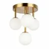 Dainolite Megallan Flush-Mount Light - 4-Light - 10.6-in X 11.6-in - Aged Brass -Dainolite Shop 330730745 MainImage 001