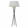 Dainolite Gabriela Floor Lamp - 1-Light - 60.5-in - Matte Black/White