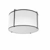 Dainolite Trapazoid Flush-Mount Light - 2-Light - 12-in X 8-in - White And Black -Dainolite Shop 330730767 MainImage 001