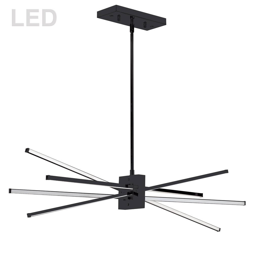 Dainolite Summit Pendant Light - 4-Light - 34-in X 12-in - Matte Black 3 Dainolite Summit Pendant Light - 4-Light - 34-in X 12-in - Matte Black