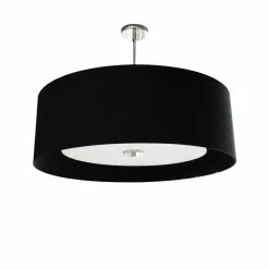 Dainolite Helena Pendant Light - 4-Light - 22-in X 10-in - Polished Chrome/Black