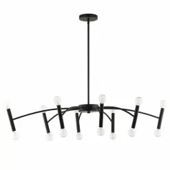 Dainolite Aragog Pendant Light - 16-Light - 24.25-in X 6.25-in - Matte Black