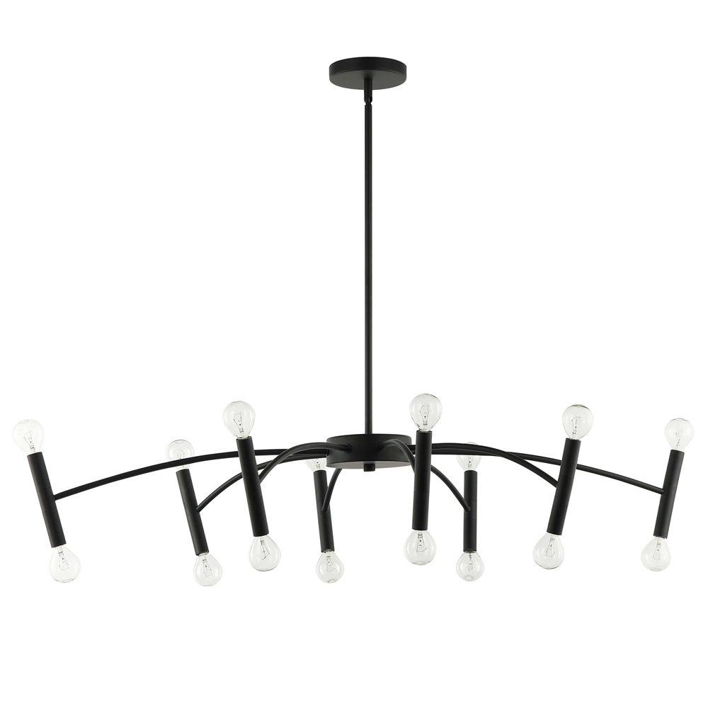 Dainolite Aragog Pendant Light - 16-Light - 24.25-in X 6.25-in - Matte Black 3 Dainolite Aragog Pendant Light - 16-Light - 24.25-in X 6.25-in - Matte Black