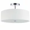 Dainolite Semi-Flush Mount Light - 3-Light - 14.25-in - Polished Chrome And White -Dainolite Shop 330733614 MainImage 001