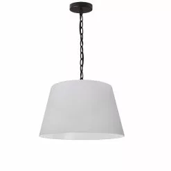 Dainolite Brynn Pendant Light - 1-Light - 10.5-in X 7-in - Black