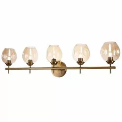 Dainolite Abii Vanity Light - 5-Light - 34.1-in - Vintage Bronze