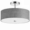 Dainolite Semi-Flush Mount Light - 3-Light - 14.25-in - Polished Chrome And Grey -Dainolite Shop 330733680 MainImage 001