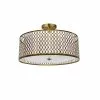 Dainolite Semi-Flush Mount Light - 3-Light - 17-in - Aged Brass And White -Dainolite Shop 330733705 MainImage 001