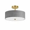 Dainolite Semi-Flush Mount Light - 3-Light - 14-in - Aged Brass And Grey -Dainolite Shop 330733712 MainImage 001