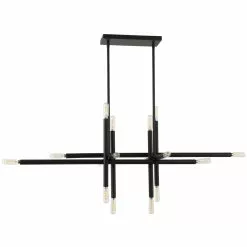 Dainolite Kanata Pendant Light - 16-Light - 40-in X 14.25-in - Matte Black